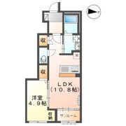 富山市北代新築アパートの間取り画像