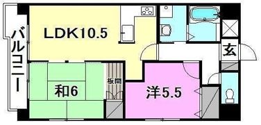 ロイヤルアネックス喜与町の間取り画像