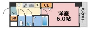 gm難波ウエストD.C.の間取り画像