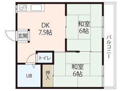居藤ハイツ A棟の間取り画像