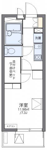レオパレスフラッシュステージの間取り画像