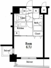 ベスト伊勢佐木町の間取り画像