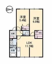 フレグランス南久米 E棟の間取り画像