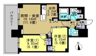 プラウドタワー武蔵小金井クロスの間取り画像