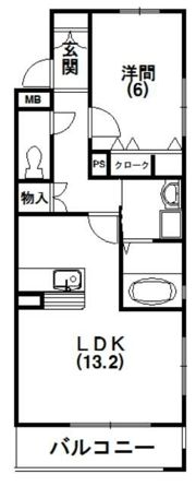 サンライズ布橋Ⅱの間取り画像