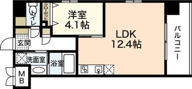 コンフォート東白島の間取り画像