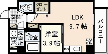 鶴見橋Grandeの間取り画像