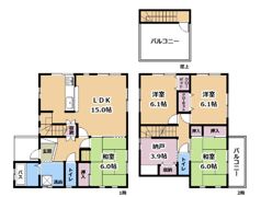 馬場2丁目戸建の間取り画像