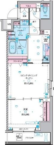 GENOVIA 東神田 green veilの間取り画像
