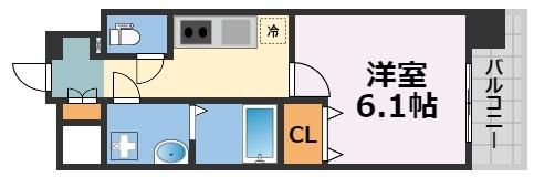 レジュールアッシュ天王寺クレアの間取り画像