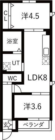 apartment宝生町の間取り画像