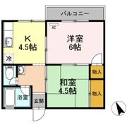 藤の木コーポの間取り画像