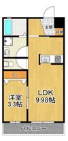 朝日ヴィラみどりのの間取り画像