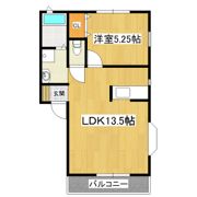 朝日ヴィラ小絹 A棟の間取り画像
