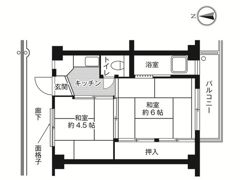 ビレッジハウス福富2号棟の間取り画像