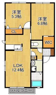 ヴィサージュ本城 E棟の間取り画像