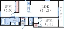 リブレメゾン住吉Ⅱの間取り画像