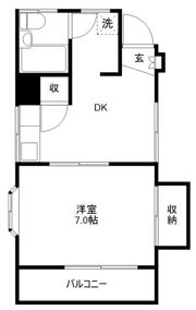 野竹ハイツの間取り画像