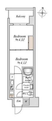 ドゥーエ両国Ⅲの間取り画像