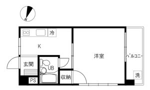 山一ハイツの間取り画像