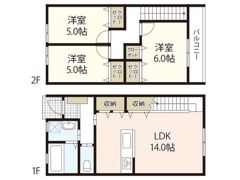 カシリア井口 Bの間取り画像