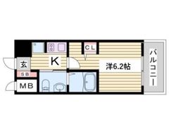 エステムプラザ神戸三宮ルクシアの間取り画像