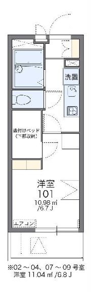 レオパレスM＆Kの間取り画像