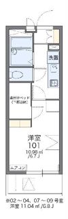 レオパレスM＆Kの間取り画像