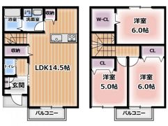 メゾンボヌール Bの間取り画像