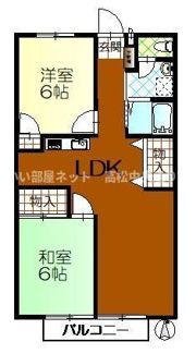 フォブ－ル松縄の間取り画像