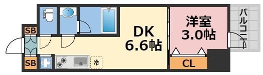 Dimus北浜の間取り画像