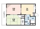 ドミール若宮Bの間取り画像