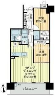 サーパス上之町フロントマークスの間取り画像