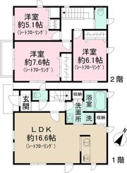 さいたま市緑区芝原戸建賃貸 Bの間取り画像