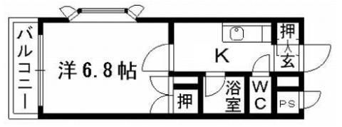 コート黒髪の間取り画像