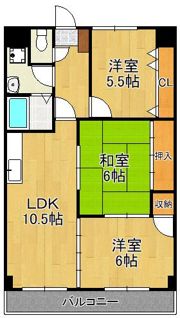 スカール上上津役の間取り画像