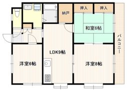 コーポクボタNo.2の間取り画像
