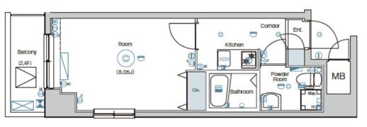 グランヴァン亀戸REの間取り画像