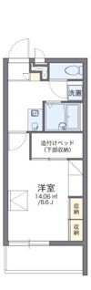 レオパレスクレベールの間取り画像