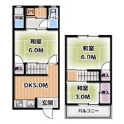 明和1丁目テラスハウスの間取り画像