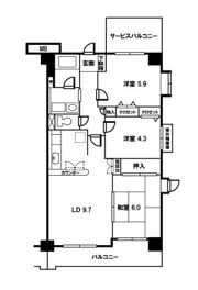 プレイヤード戸田の間取り画像