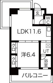 NORTH VILLAGE参番館の間取り画像