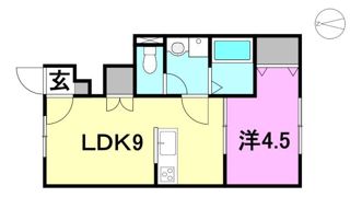 ヴィラ・アンソレイエ北条B棟の間取り画像