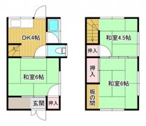 山﨑貸家 右の間取り画像