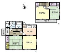 朝日町二丁目A貸家 1の間取り画像