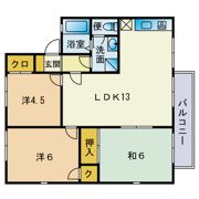 KYコーポの間取り画像