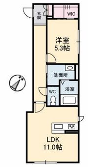 グランツヴィラ大福 B棟の間取り画像