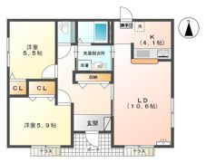 射水市戸破貸家の間取り画像