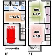 田中貸家 大久保の間取り画像
