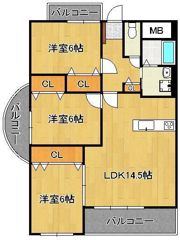 パークサイド黒崎の間取り画像